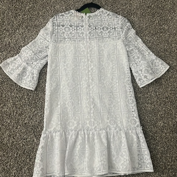 Kate Spade lace flounce shift dress - Picture 3 of 6